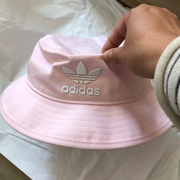 Adidas pale pink Adicolor bucket hat
